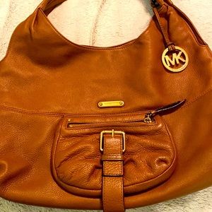 Michael Kors medium brown leather shoulder bag